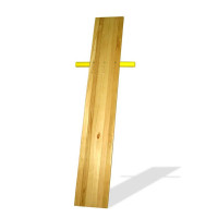 Дошка для пресу з упорами для ніг сосна